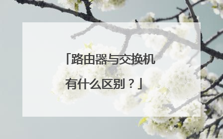 路由器与交换机有什么区别？