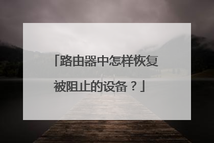 路由器中怎样恢复被阻止的设备？