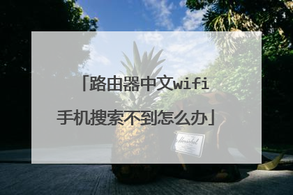 路由器中文wifi手机搜索不到怎么办
