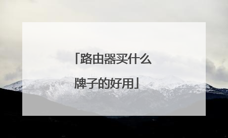 路由器买什么牌子的好用