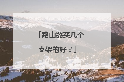 路由器买几个支架的好?