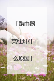 路由器亮红灯什么原因