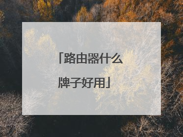 路由器什么牌子好用
