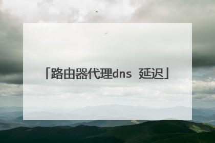 路由器代理dns 延迟