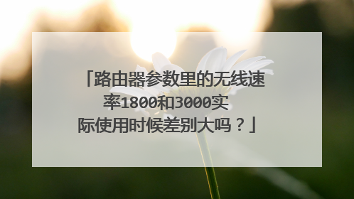 路由器参数里的无线速率1800和3000实际使用时候差别大吗?