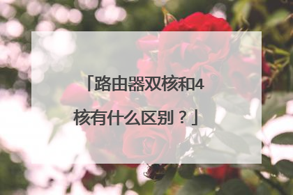 路由器双核和4核有什么区别?
