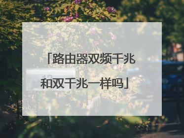 路由器双频千兆和双千兆一样吗