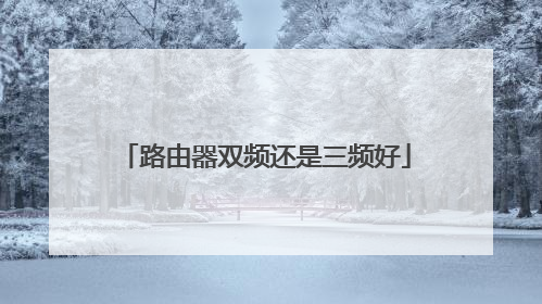 路由器双频还是三频好