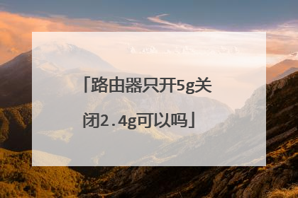 路由器只开5g关闭2.4g可以吗