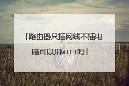 路由器只插网线不插电脑可以用WIFI吗