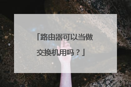 路由器可以当做交换机用吗？