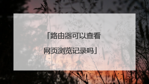 路由器可以查看网页浏览记录吗