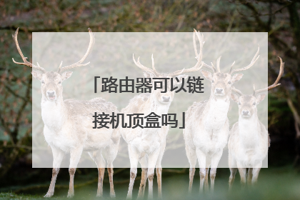 路由器可以链接机顶盒吗