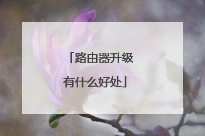 路由器升级有什么好处