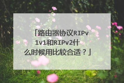 路由器协议RIPv1v1和RIPv2什么时候用比较合适?