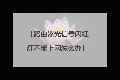 路由器光信号闪红灯不能上网怎么办