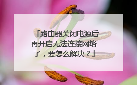 路由器关闭电源后再开启无法连接网络了，要怎么解决？