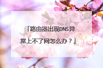 路由器出现DNS异常上不了网怎么办?