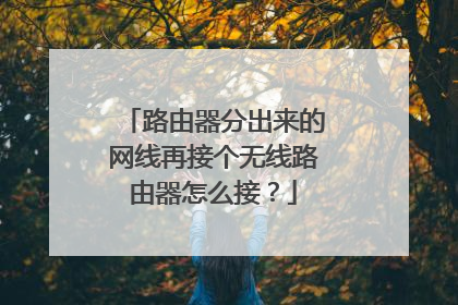 路由器分出来的网线再接个无线路由器怎么接?