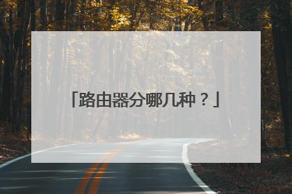 路由器分哪几种?