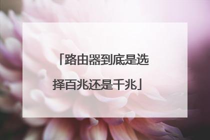 路由器到底是选择百兆还是千兆