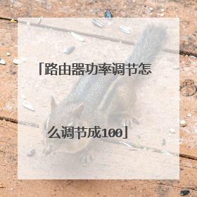 路由器功率调节怎么调节成100