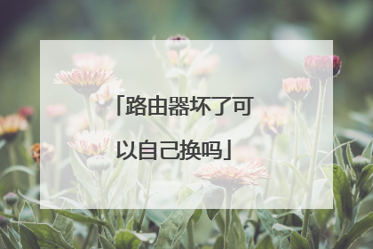路由器坏了可以自己换吗