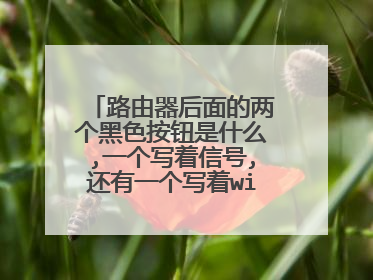 路由器后面的两个黑色按钮是什么,一个写着信号,还有一个写着wift开关?