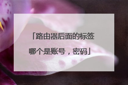 路由器后面的标签哪个是账号，密码