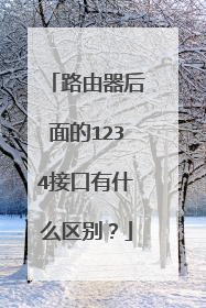 路由器后面的1234接口有什么区别？