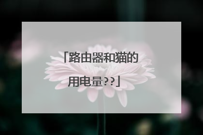 路由器和猫的用电量??