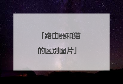 路由器和猫的区别图片