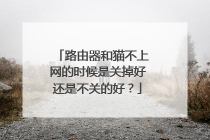 路由器和猫不上网的时候是关掉好还是不关的好?