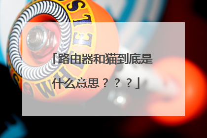 路由器和猫到底是什么意思？？？