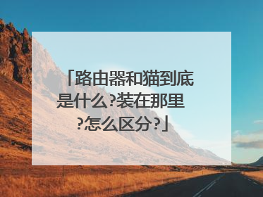 路由器和猫到底是什么?装在那里?怎么区分?