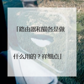 路由器和猫各是做什么用的?祥细点