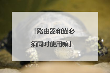 路由器和猫必须同时使用嘛