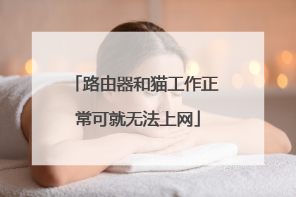 路由器和猫工作正常可就无法上网