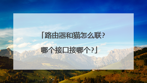 路由器和猫怎么联?哪个接口接哪个?