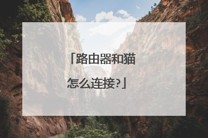 路由器和猫怎么连接?