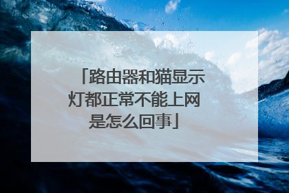 路由器和猫显示灯都正常不能上网是怎么回事