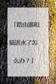 路由器和猫进水了怎么办?