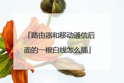 路由器和移动通信后面的一根白线怎么插