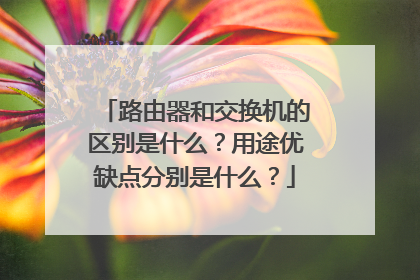 路由器和交换机的区别是什么？用途优缺点分别是什么？