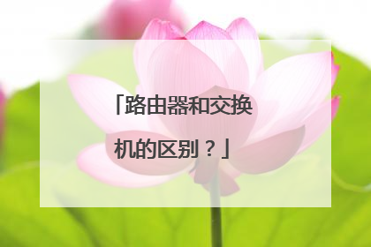 路由器和交换机的区别？