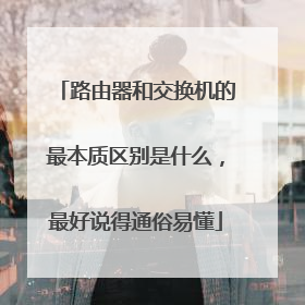 路由器和交换机的最本质区别是什么，最好说得通俗易懂