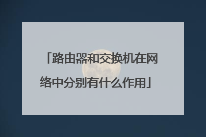 路由器和交换机在网络中分别有什么作用