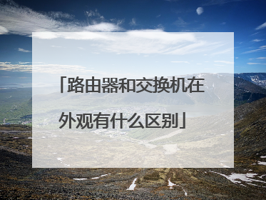 路由器和交换机在外观有什么区别