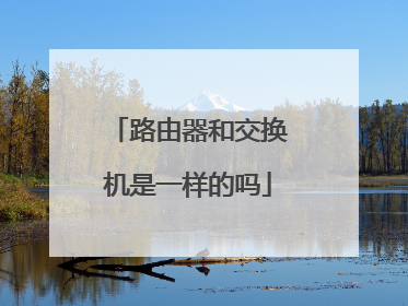 路由器和交换机是一样的吗