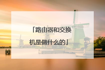 路由器和交换机是做什么的